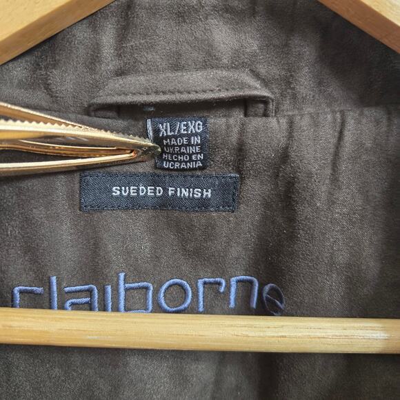 Claiborne Mens Vintage 90s Y2K Chore Barn Field Brown Sueded Finish Coat XL - Picture 5 of 12